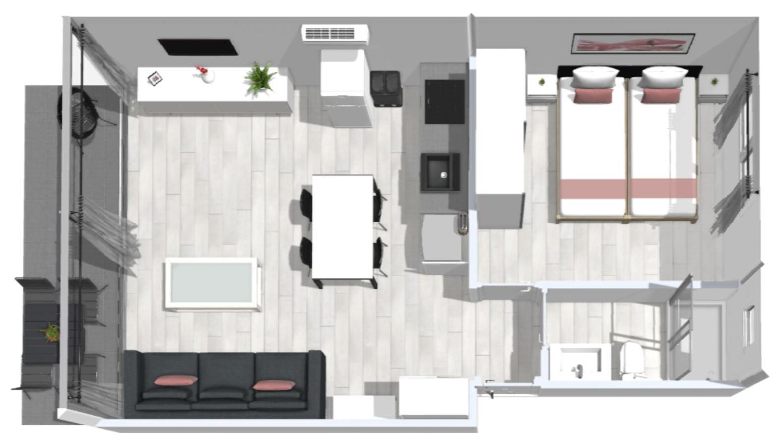 Roses Apartments 2 - Vista Mar Lateral 1Habitacion Exterior foto